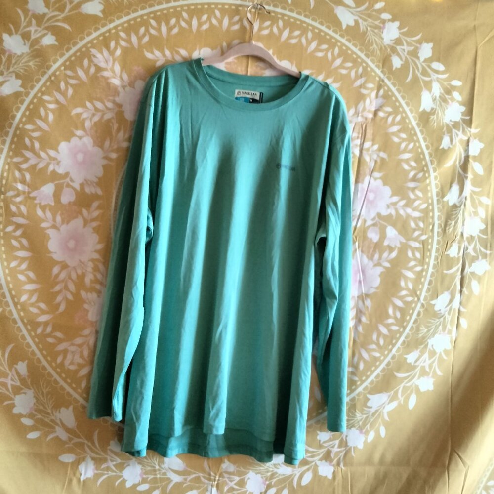 Magellan Outdoors Teal Long Sleeve Tee! SPF Fabric!